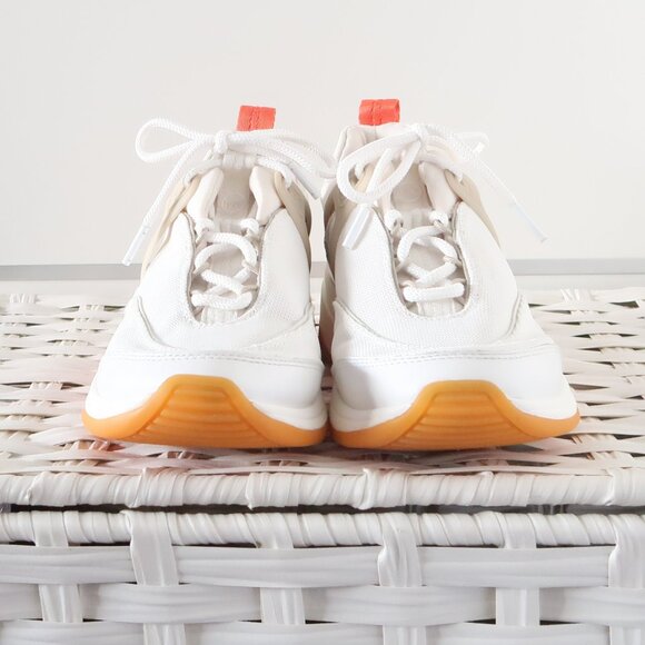 Michael Kors Chunky White Orange Sneakers Athleisure Sporty Tennis Shoes 7 - Picture 6 of 16